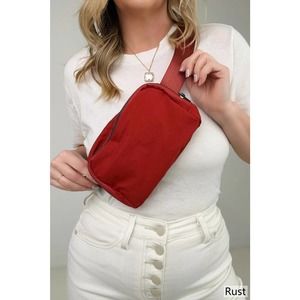 Sporty Red Belt Bag